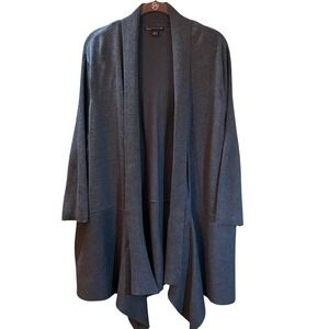 COVINGTON WOMAN Gray Open Front Long Sleeve Cardigan‎ Sweater 2X Plus Size